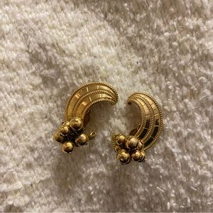 Vintage Clip On Bobble Earrings